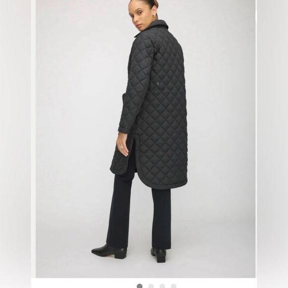 NWT Kit and Ace Oslo Black Quilted Long Coat - Picture 2 of 4